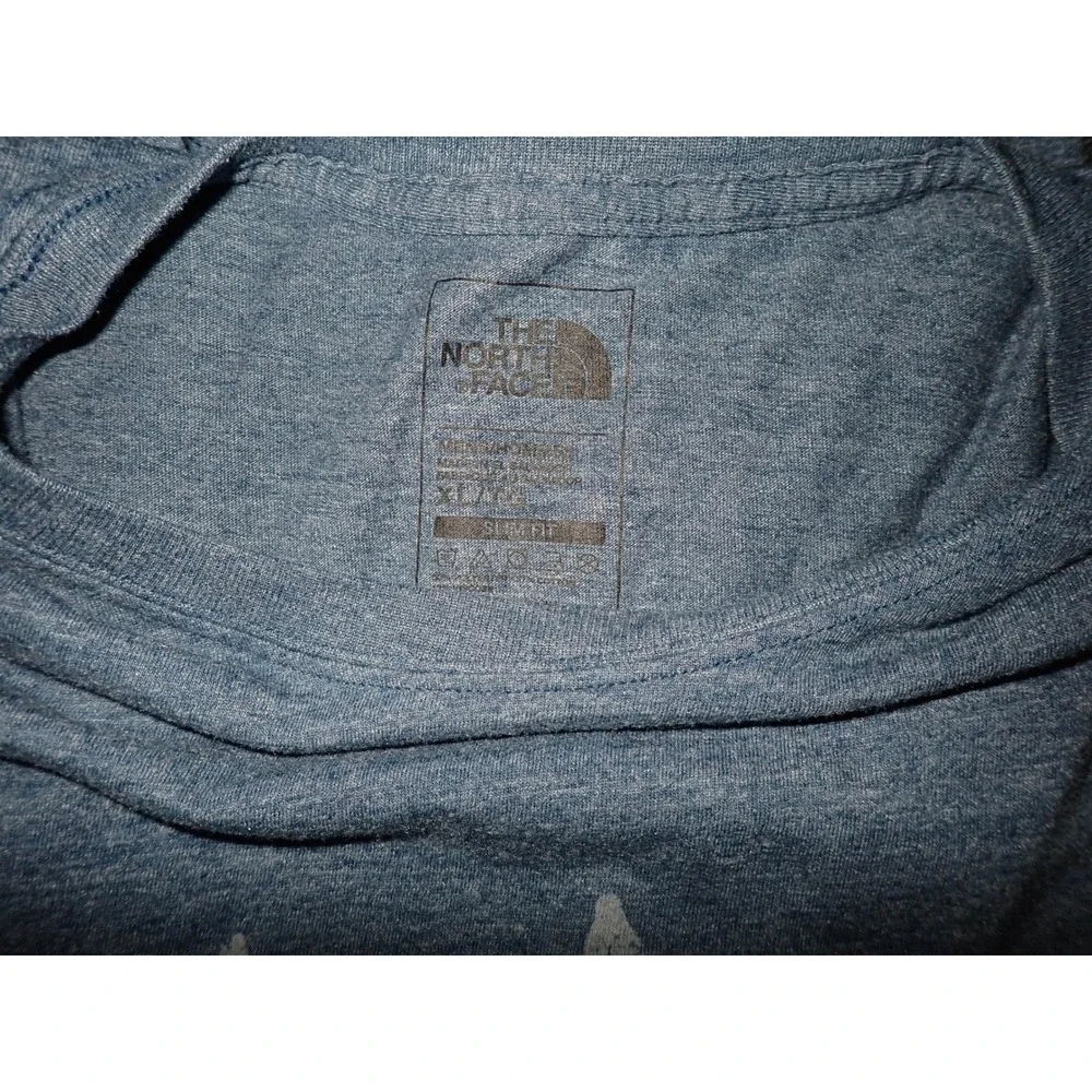 The North Face Mens California Bear Graphic T-Shirt Blue Slim Fit XL Gorpcore